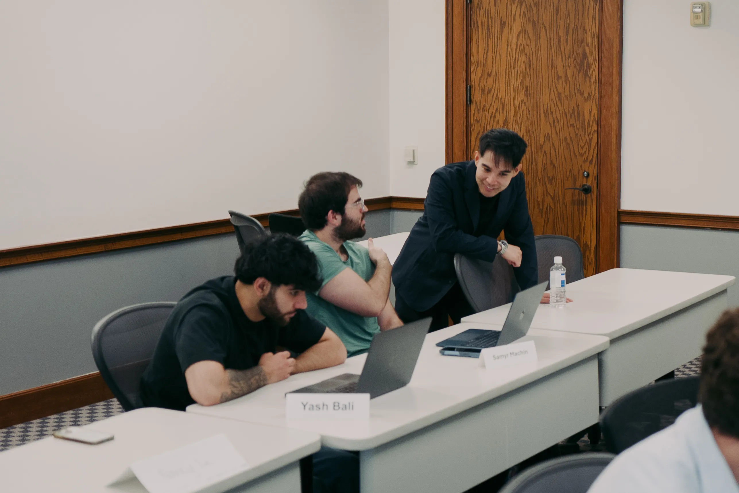 Sharing industry experience and answering questions